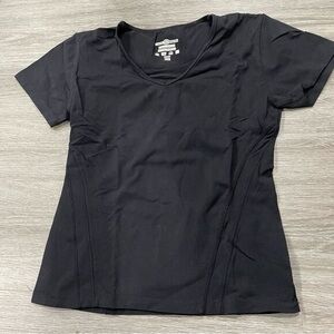Tuff Athletics Tees -  Short Sleeve Tops for Women black v neck L